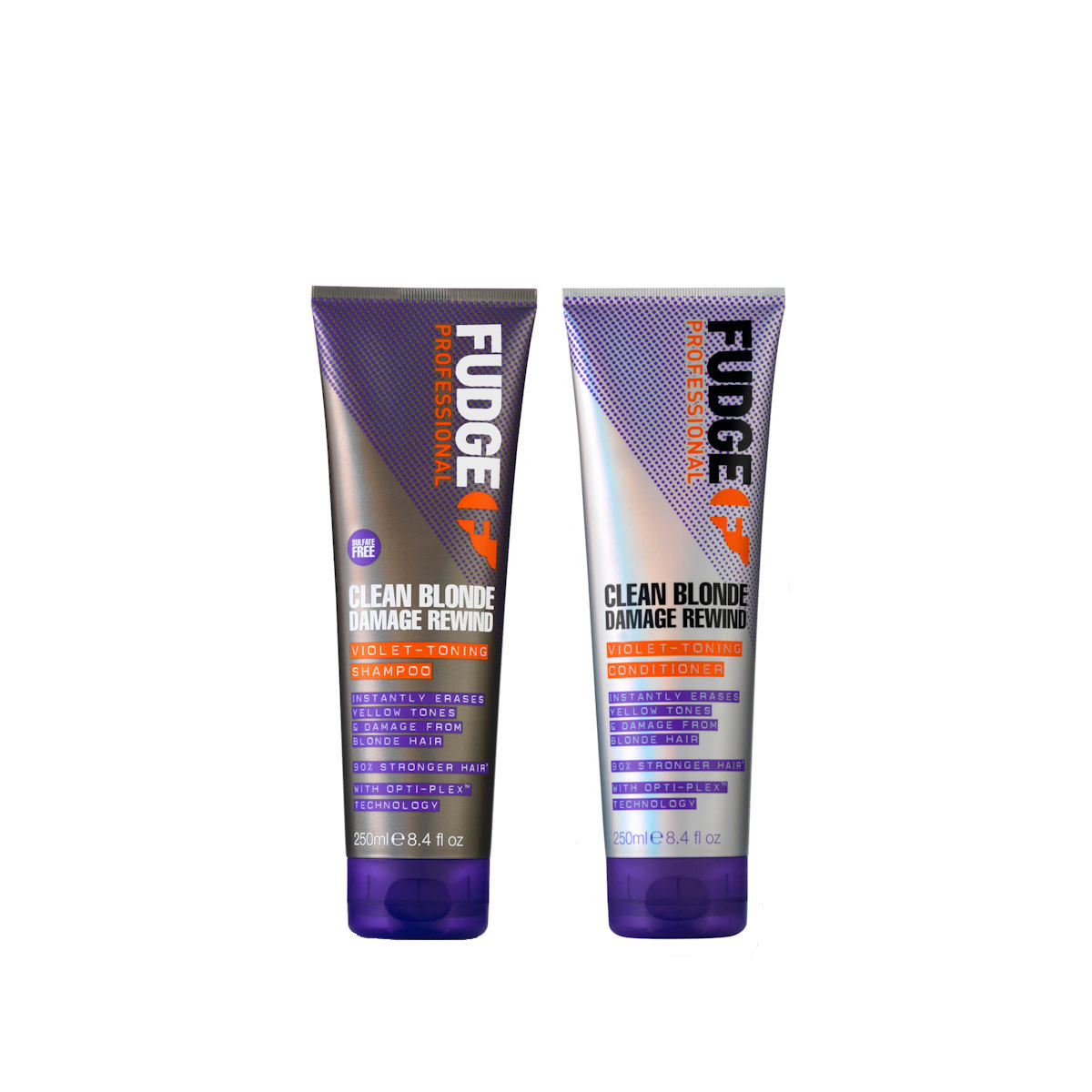 Fudge Clean Blonde Damage Rewind Violet Toning Shampoo & Conditioner 250ml Duo